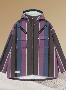 中国李宁正品新款男子秋冬款休闲宽松连帽拉链夹克外套 AJDR525