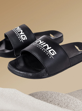 李宁拖鞋女凉鞋休闲时尚沙滩鞋潮流运动场边训练拖鞋ASDR010