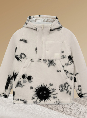 中国李宁冬季男子连帽上开襟印花保暖舒适休闲外套AFDR714