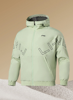 李宁外套男22春季新款健身系列连帽衫时尚休闲风衣 AFDS007-7