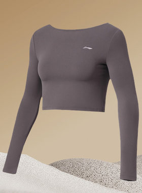 李宁健身衣女士新款健身系列冬季瑜伽弹力紧身运动服AUDR108