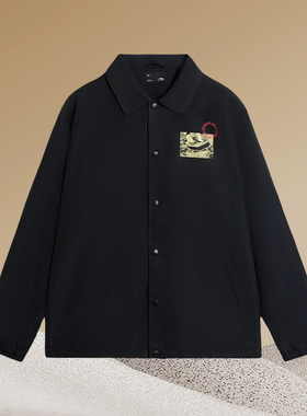 李宁正品新款男子滑板系列运动休闲时尚潮流翻领夹克外套AFDS817