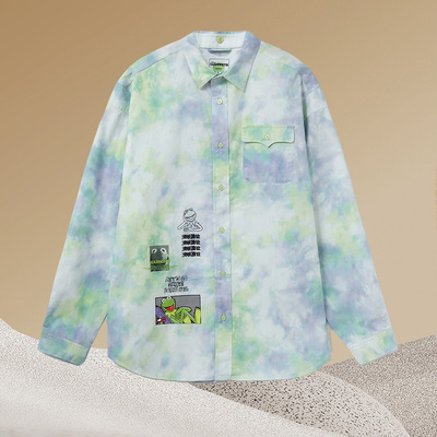 中国李宁联名衬衫款科米蛙男女运动休闲外套 ASHR117