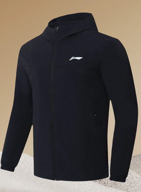 李宁正品男子新款跑步系列防风衣运动休闲防风夹克外套AFDS365