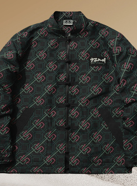 李宁正品BADFIVE少不入川系列 唐装盘扣立领休闲夹克外套AFDR381