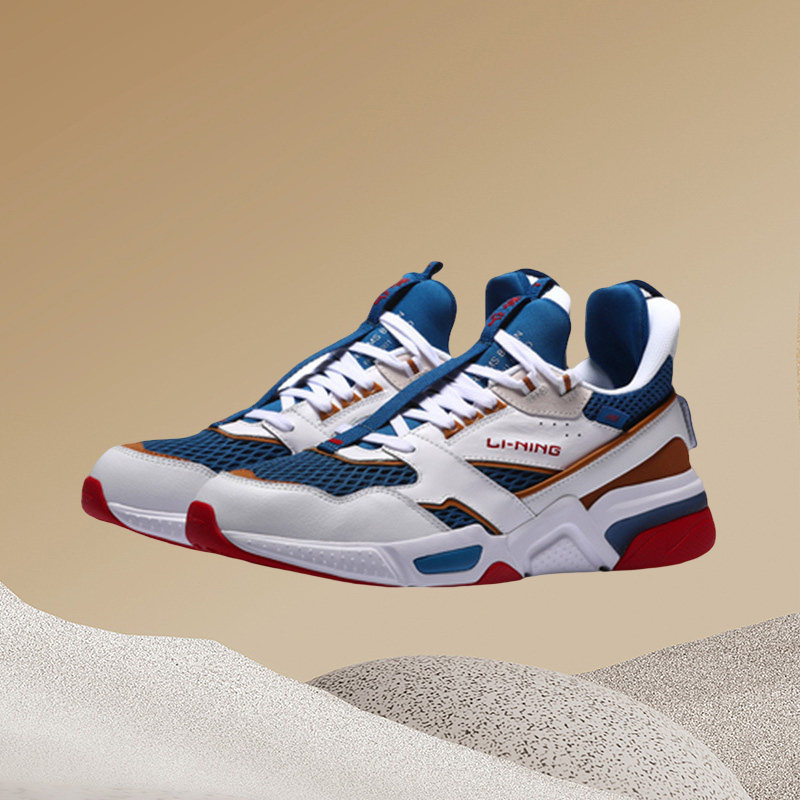 李宁休闲鞋女子秋季新款巴黎时装周001启程系列舒适运动鞋agln246