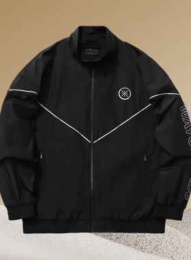 李宁正品潮流休闲时尚运动透气韦德系列男子宽松立领夹克AJDR193