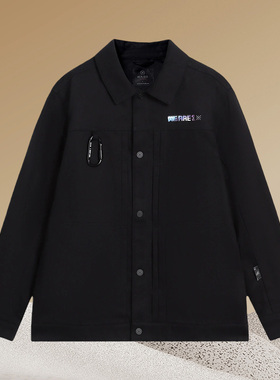 正品李宁韦德 x Glare艺术家联名系列男子休闲夹克外套AFDS475