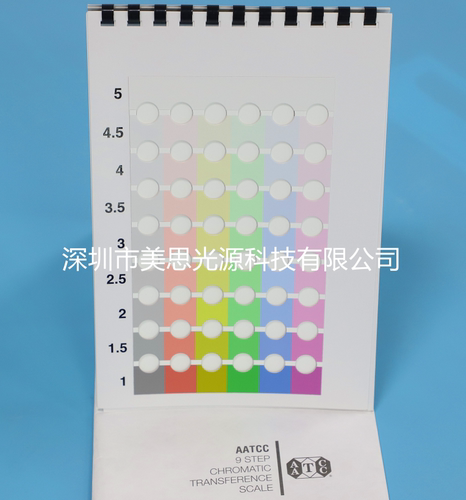 AATCC美国六色九级色卡灰卡9-Step Chromatic Transference Scale