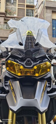 无极Ds900X大灯保护壳 亚克力材质八颗固定点 颜色有黄色透明两种