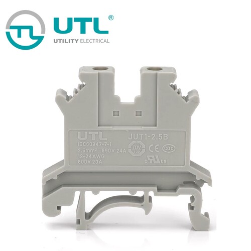 UTL尤提乐JUT1-2.5-UK2.5B导轨式纯铜UL认证接线端子排电线连接器