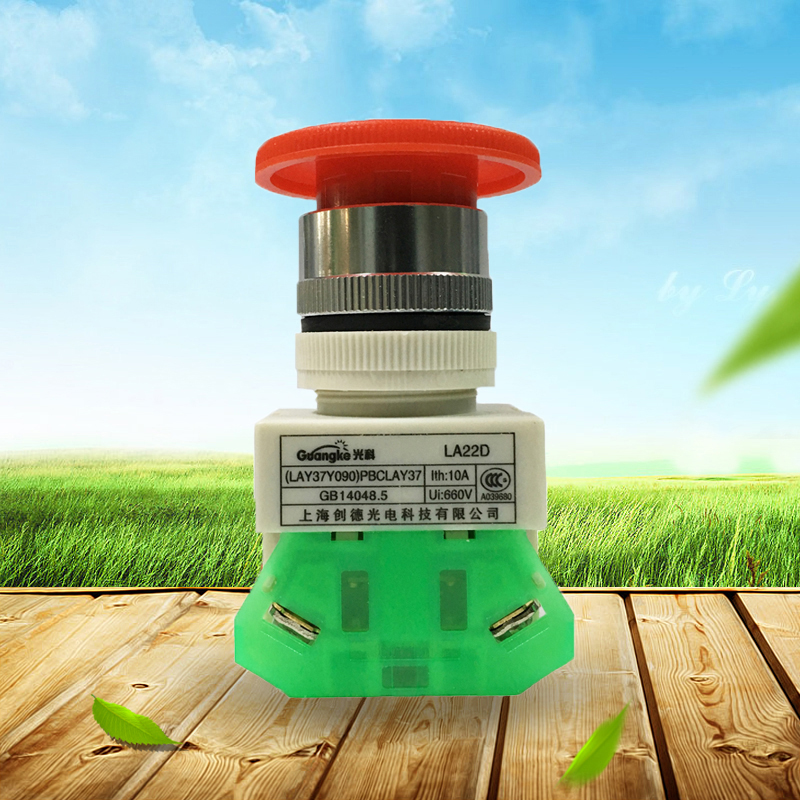 LA22D PBC Y090 LAY37 LAY7-11ZS银触点动开口22MM急停开关按钮