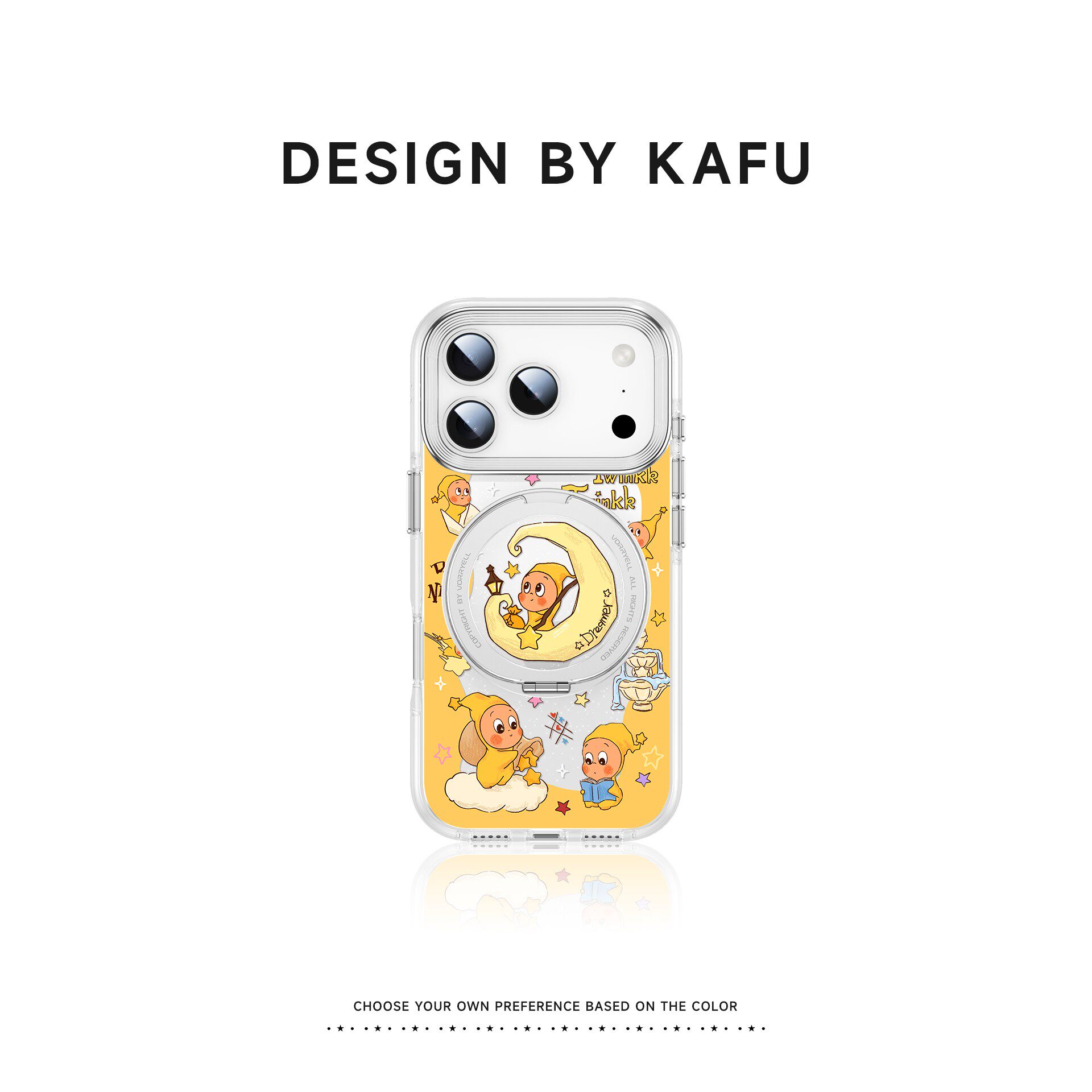徕克好物 x 星星人适用苹果17手机壳iphone16新款磁吸带支架一体15promax气囊防摔14pro全包壳13小众