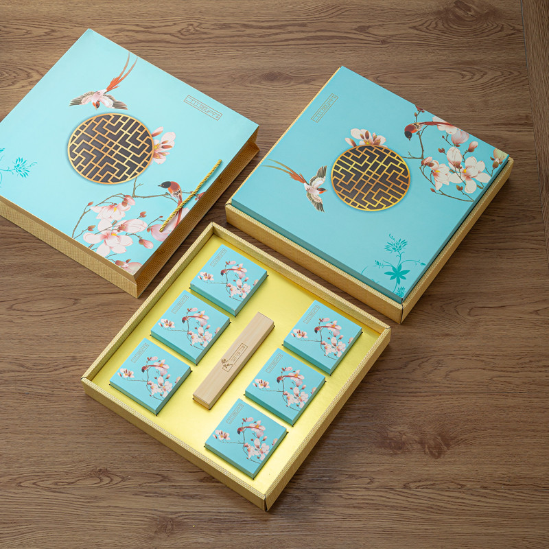 8粒100克高档手提月饼盒空盒定制