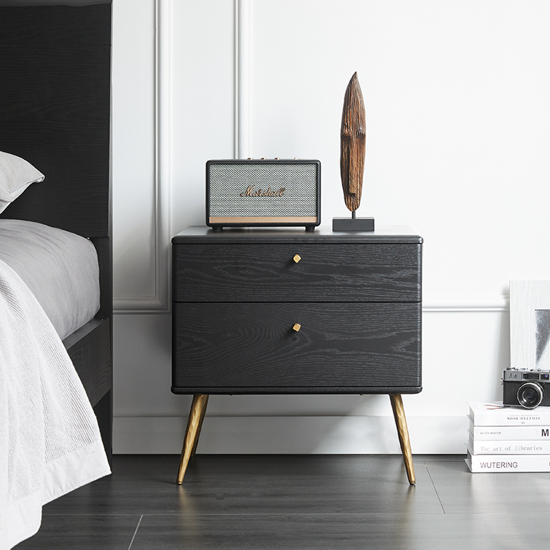 北欧现代简约实木床头柜