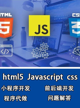 HTML5 JS CSS JQUERY 定制代做 问题解答 网页小程序前端后端开发