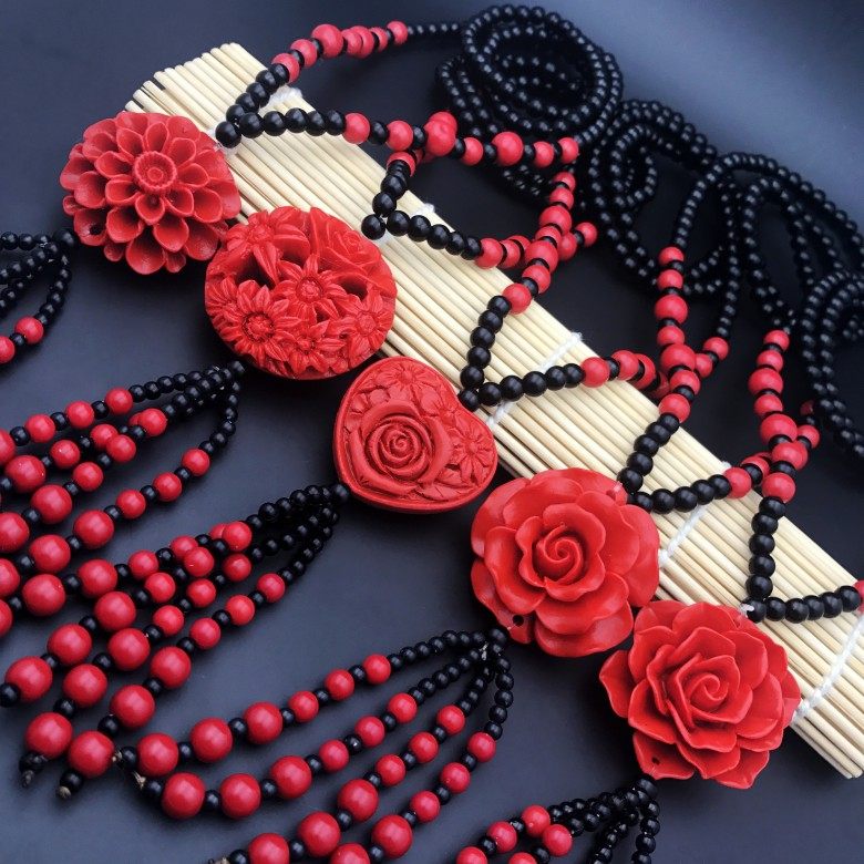 New products Retro Versatile Vermilion sweater chain Year of fate have more cash than can be accounted for rose Necklace pendant Ethnic style Accessoriesin the Accessories/Fashion Jewelry, Necklace  category - from Buy2taobao.com to provide professional Taobao agent buy service