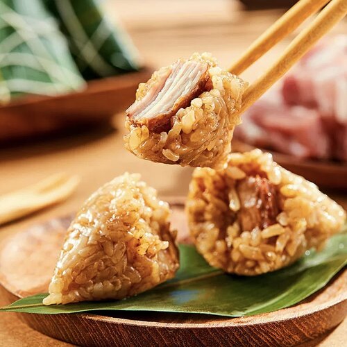 豆沙粽猪肉松子咸粽甜粽速食懒人