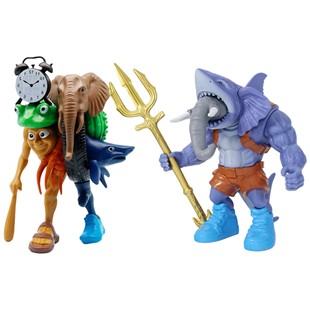 国外山海经玩具五帝王融合兽拼装玩偶模型手办公仔融合怪摆件神兽