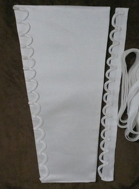 婚纱礼服配件后背拉链改绑带婚纱挡布三件套绑带挡板扣眼绳子边条