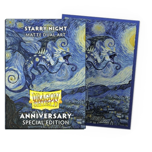 龙盾  梵高 星空 龙 2024限定 竖版 比赛专用磨砂 卡套/牌套