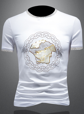 2026夏季新款 IUIUG欧货时尚潮流丝光棉短袖t恤男D320-87719--P55