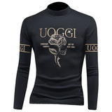 2025秋冬新款IUIUG轻奢潮流高领卫衣打底衫镂空D320-87933-P100，男装T恤，电商D322