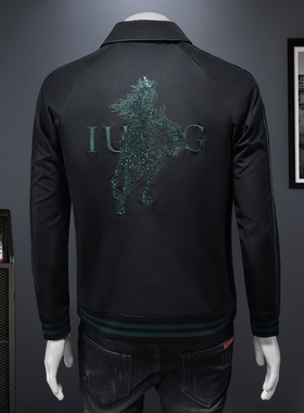 2025秋冬太空蜡面料 IUIUG轻奢潮流男士重工外套 D320-88194-P160