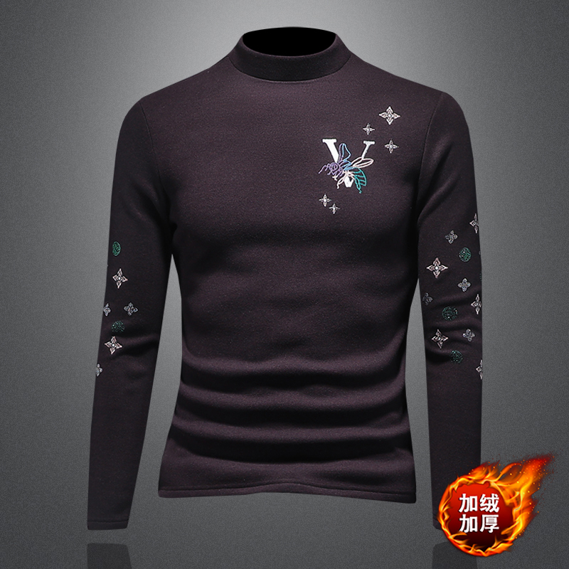 2025秋冬新款羊毛打底衫轻奢品质半高领D320-88403-P115，男装卫衣，电商D320-1