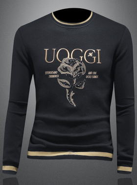 2025秋冬新款 IUIUG圆领刺绣休闲卫衣打底衫镂空D320-87934-P125