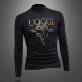 2025秋冬新款IUIUG轻奢潮流高领卫衣打底衫假模D320-87488-P100，男装T恤，电商D322