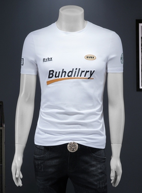 2025夏季欧货 IUIUG轻奢潮流刺绣丝光棉短袖t恤男 D320-87963-P75