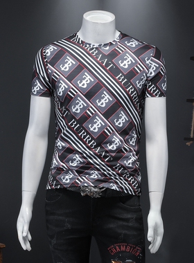 2026夏季 IUIUG欧货时尚潮流丝光棉短袖t恤男D320-28836-实价P50