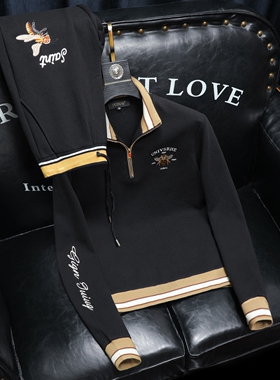 2025秋冬新款 IUIUG轻奢潮流卫衣男休闲运动套装D320-T88167-P270