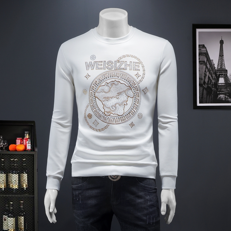 2025秋冬新款IUIUG圆领刺绣休闲卫衣打底衫假模D320-87822-P125，男装卫衣，电商D320-1