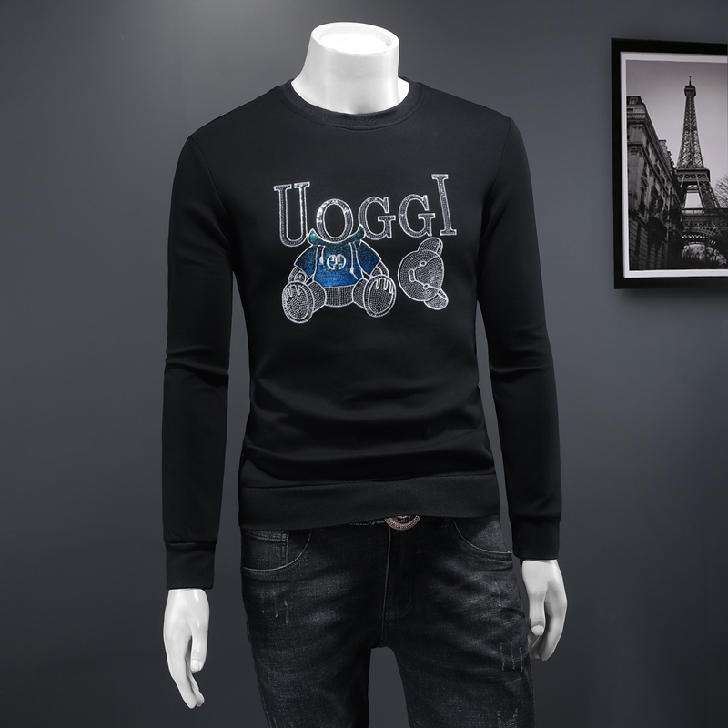 2025秋冬新款IUIUG圆领刺绣休闲卫衣打底衫假模D320-87334-P125，男装卫衣，电商D320-1