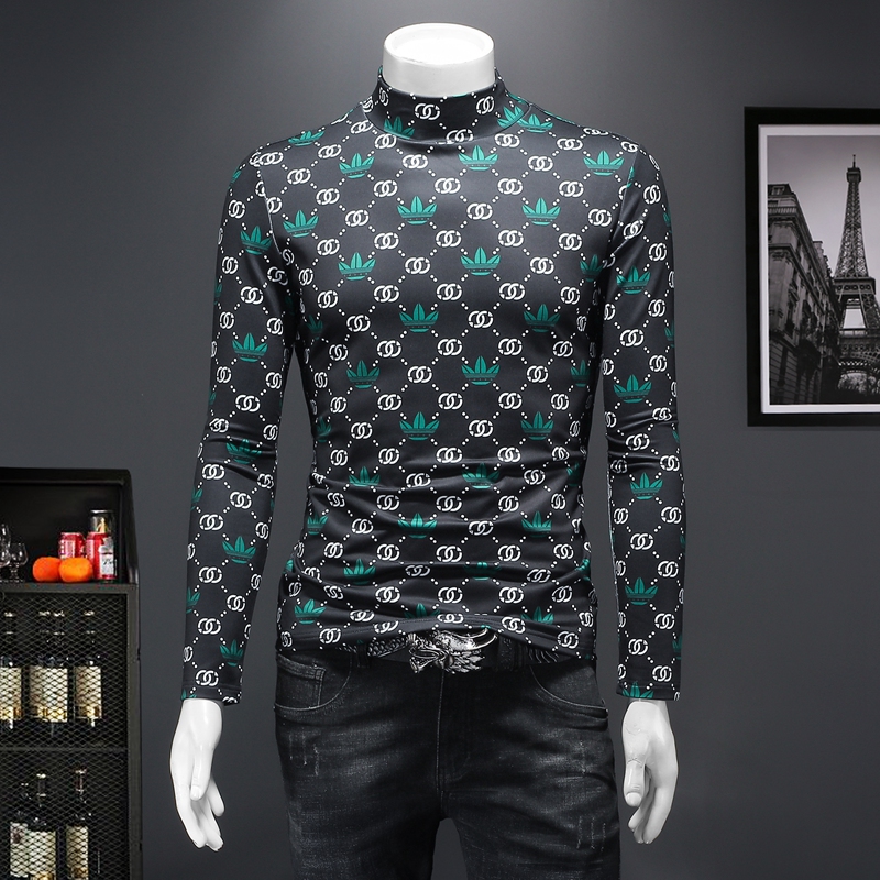 2023秋冬新款IUIUG轻奢品质半高领双面绒打底衫D320-87012-P100，男装卫衣，电商D320(原D215)