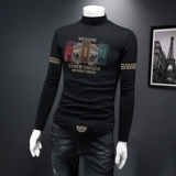 2025秋冬新款IUIUG轻奢潮流高领卫衣打底衫假模D320-87563-P100，男装T恤，电商D322