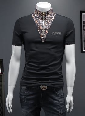 2026夏季IUIUG欧货时尚潮流丝光棉短袖t恤男D320-87687-实价-P60