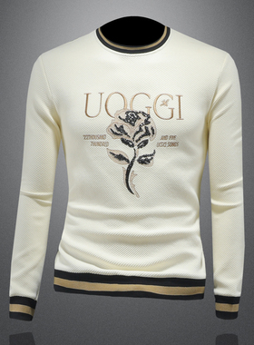 2025秋冬新款 IUIUG圆领刺绣休闲卫衣打底衫镂空D320-87934-P125