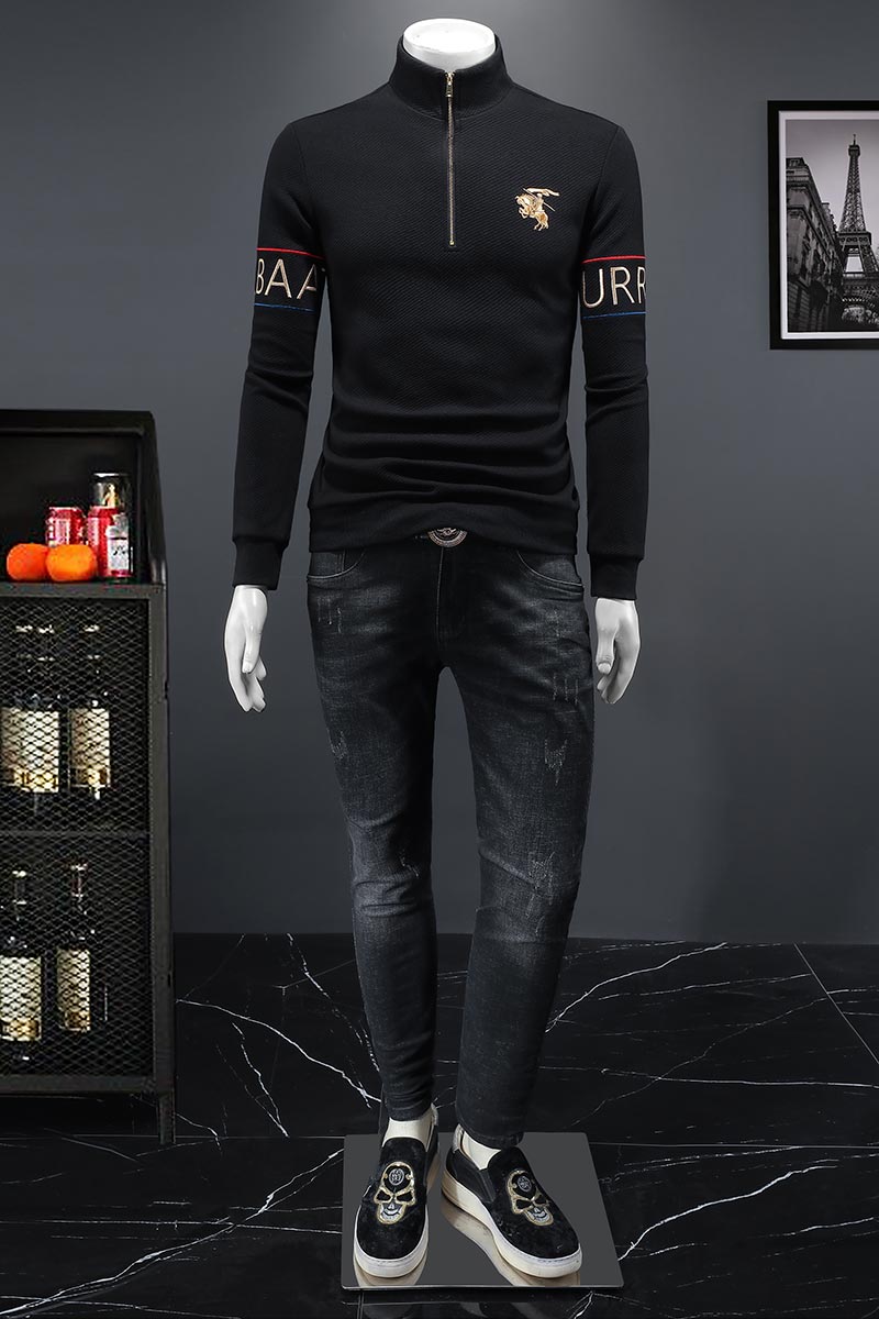 2023秋冬新款IUIUG精品斐勒棉半拉链卫衣打底衫D322-87363-P135,男装卫衣,电商D320-1