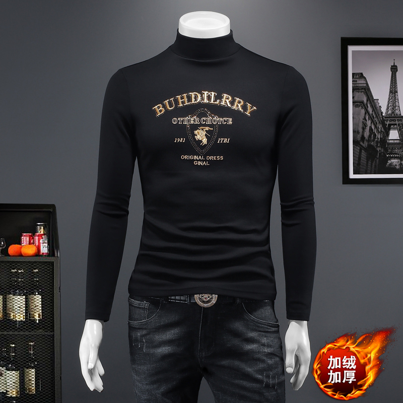 2023秋冬新款IUIUG轻奢品质半高领双面绒打底衫D322-87500-P100，男装卫衣，电商D320-1