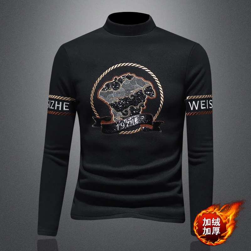 2025秋冬新款羊毛打底衫轻奢品质半高领D320-88407-P115，男装卫衣，电商D320-1