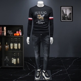 2025秋冬新款IUIUG轻奢潮流休闲卫衣打底衫假模D320-88158-P125，男装卫衣，电商D320-1