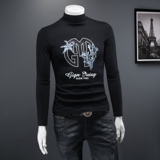 2023秋冬新款IUIUG轻奢品质半高领双面绒打底衫D322-87365-P100，男装卫衣，电商D320-1