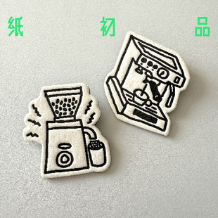 绵纸冰箱贴2.0活版印刷咖啡店定制伴手礼旅游烘焙磁吸扩香冰箱贴