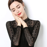 Кружевной шелковый приятный телу утепленный осенний лонгслив
