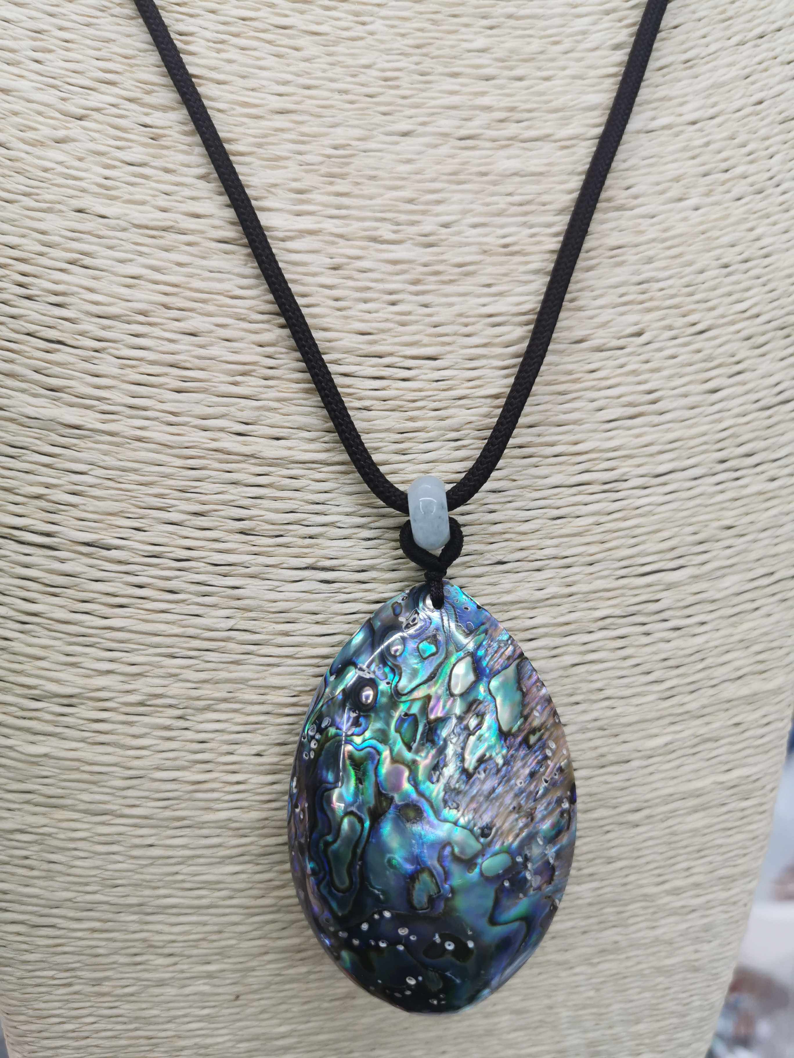 贝壳项链饰品鲍鱼贝毛衣链女士手编绳套脖何贝贝壳进口新西兰