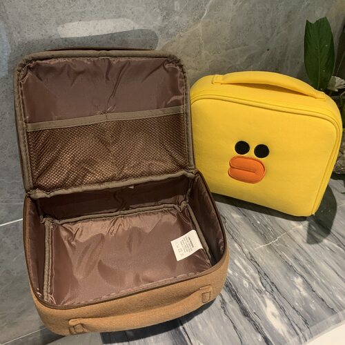 韩国ins风卡通莎莉鸡手提化妆包