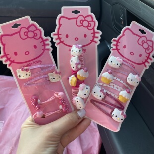 少女心可爱发夹发饰套装 卡通小猫发夹儿童发卡